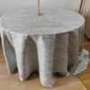 Grey Wave Jacquard Tablecloth Artistic Texture | TC-B073