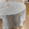 Grey Wave Jacquard Tablecloth Artistic Texture | TC-B073