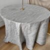 Grey Wave Jacquard Tablecloth Artistic Texture | TC-B073