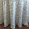 ivory rose tablecloth (1) Ivory Rose Cluster Embroidered Tulle Tablecloth for French Banquet – ER040