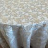 ivory rose tablecloth (5) Ivory Rose Cluster Embroidered Tulle Tablecloth for French Banquet – ER040