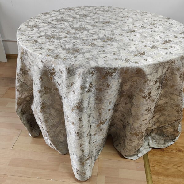 Gold Textured Jacquard Table Cover Reusable | TC-B006