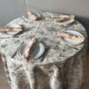 Gold Textured Jacquard Table Cover Reusable | TC-B006
