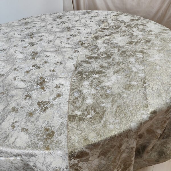 Gold Textured Jacquard Table Cover Reusable | TC-B006