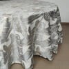 Luxury Leaf Jacquard Tablecloth Grey & Gold Texture | TC-B051