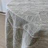 Leaf Pattern Jacquard Tablecloth for Hotel & Event Decor | TC-B097