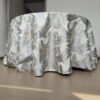 Luxury Leaf Jacquard Tablecloth Grey & Gold Texture | TC-B051