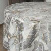 Luxury Leaf Jacquard Tablecloth Grey & Gold Texture | TC-B051