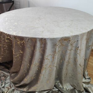 Gold Marble Jacquard Tablecloth Luxury Banquet | TC-B067