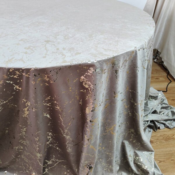 Gold Marble Jacquard Tablecloth Luxury Banquet | TC-B067