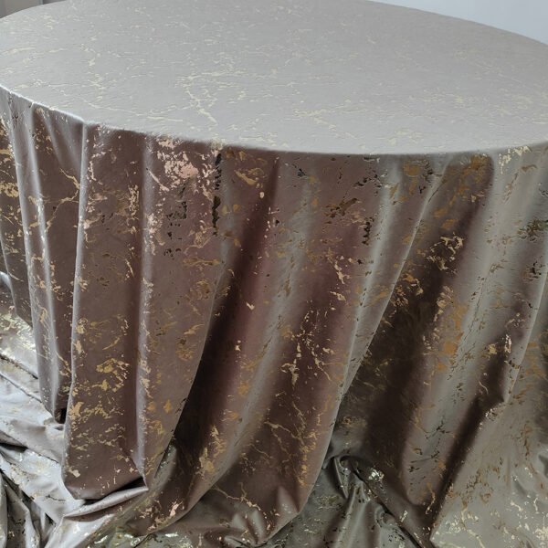 Gold Marble Jacquard Tablecloth Luxury Banquet | TC-B067