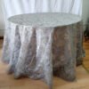 Pearl White Rose Cluster Embroidered Tulle Tablecloth for European Wedding – ER024