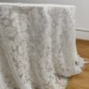 Pearl White Rose Cluster Embroidered Tulle Tablecloth for European Wedding – ER024