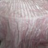 Pink Embroidered 3D Pleated Tablecloth for French Luxury Wedding – ESW007