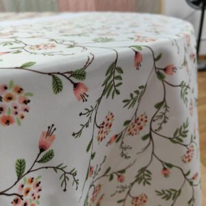 Light Pink Floral Fresh Style Tablecloth