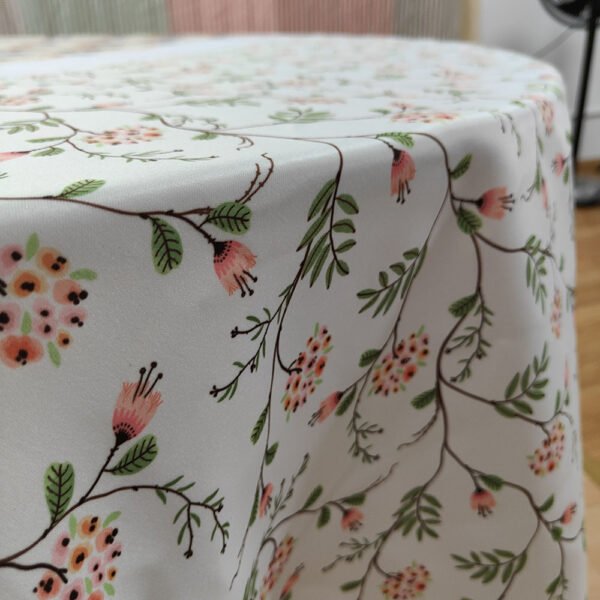 pink floral tablecloth bulk (1) Light Pink Floral Fresh Style Tablecloth