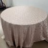 Pink Floral Jacquard Tablecloth for Wedding Decor | TC-B096