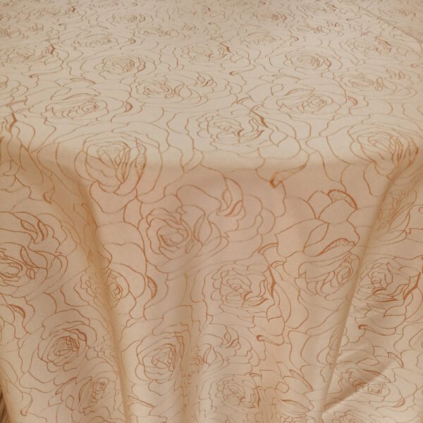 Vintage Rose Jacquard Tablecloth for Wedding & Hotel | TC-B039