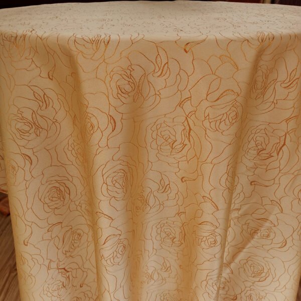 Vintage Rose Jacquard Tablecloth for Wedding & Hotel | TC-B039