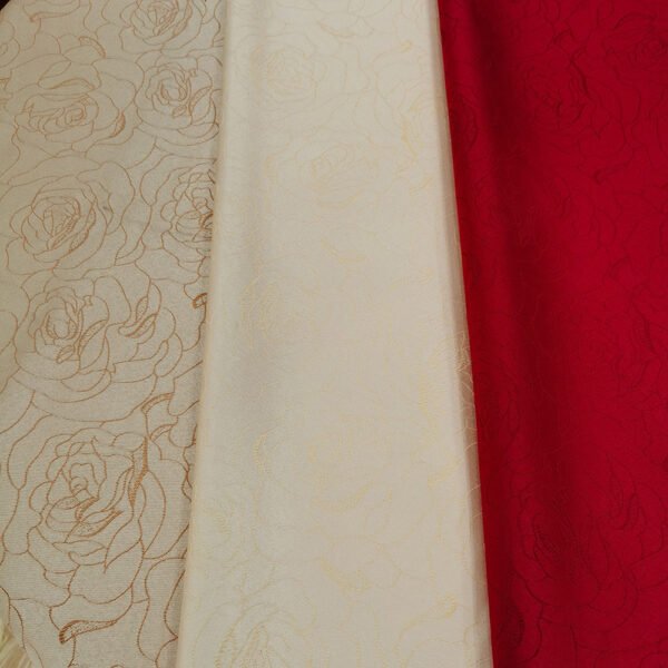 Vintage Rose Jacquard Tablecloth for Wedding & Hotel | TC-B039