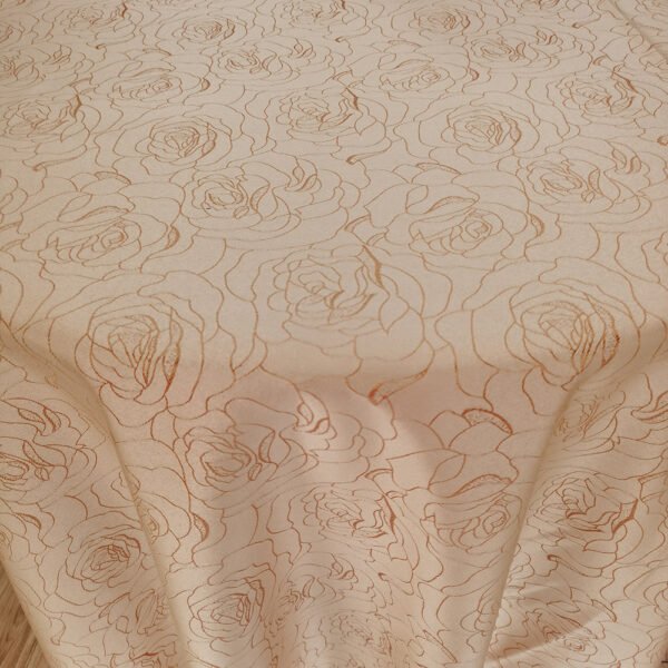 Vintage Rose Jacquard Tablecloth for Wedding & Hotel | TC-B039