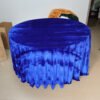 Royal Blue Velvet Round Tablecloth