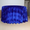 Royal Blue Velvet Round Tablecloth