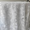Silver White Rose Embroidered Tulle Tablecloth for French Wedding – ER070