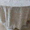 Silver White Rose Embroidered Tulle Tablecloth for French Wedding – ER070