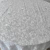 Silver White Rose Embroidered Tulle Tablecloth for French Wedding – ER070