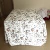 Vintage Grey-Brown Floral Rectangular Tablecloth
