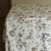 Vintage Grey-Brown Floral Rectangular Tablecloth