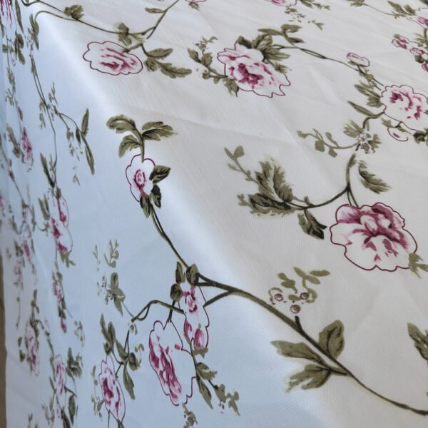 vintage floral tablecloth supplier (1) Vintage Pink Rose Vine Waterproof Tablecloth