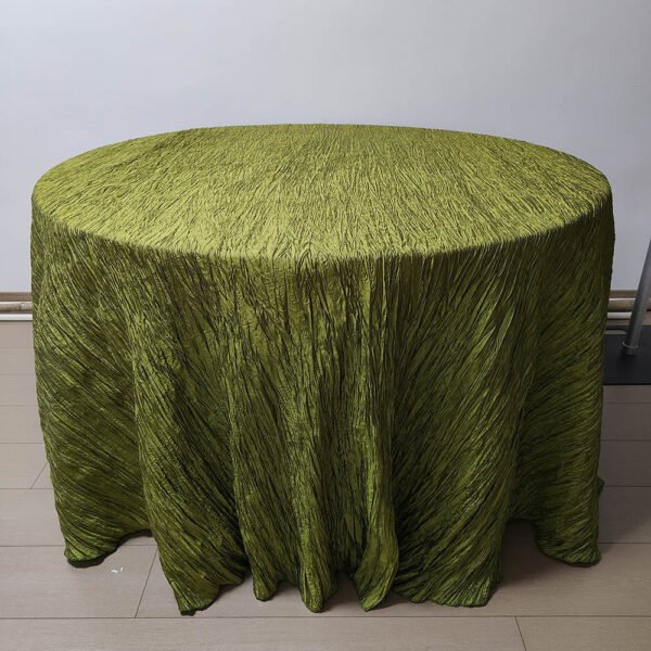 wedding taffeta tablecloth bulk order (10) Crinkle Taffeta Tablecloth