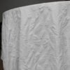 White Feather Jacquard Round Tablecloth for Wedding | TC-B115