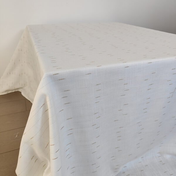 White Line Pattern Jacquard Tablecloth | TC-B110