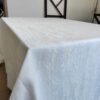 White Textured Jacquard Tablecloth for Hotel & Banquet Use – B100