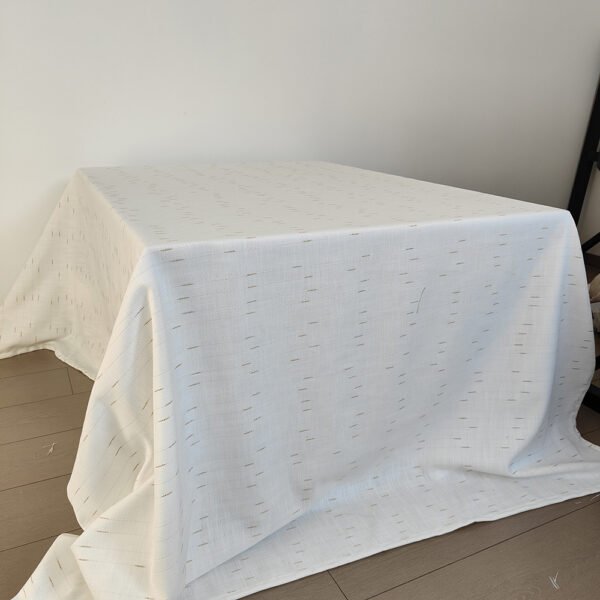 White Line Pattern Jacquard Tablecloth | TC-B110