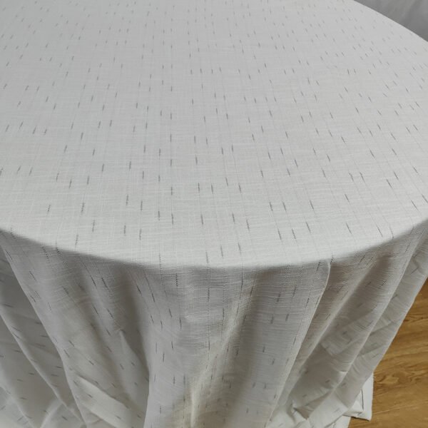 White Line Pattern Jacquard Tablecloth | TC-B110