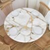 Elastic Printed Fitted Table Cover for Events – Stretch Spandex Tablecloth with Custom Patterns for Banquet & Wedding Use