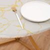 round tablecloth (3) Modern Printed Stretch Table Cover – Elastic Fitted Tablecloth for Trade Shows, Events & Commercial Use