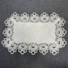 RED MAPLE White Lace Placemats Set of 4, European Embroidered Fabric Table Mats, Elegant Dining Plate Mats for Wedding, Party, Kitchen Table Decor,13 x 19.7 Inch