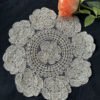RED MAPLE Rose Embroidered Round Placemats Set of 4, Floral Lace Mesh Table Mats for Dining Table, Vase, Tea Cup, Coffee Table Decor, 15 Inch