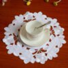 RED MAPLE Embroidered Round Placemats Set of 4, Floral Cutwork Fabric Table Mats, European Garden Style Placemats for Plates, Bowls, Tea Cups and Coffee Table Decor, 11.8 Inch