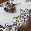 1 (5) Lavender Embroidered Cutwork Table Runner