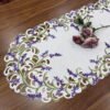 1 (7) Lavender Embroidered Cutwork Table Runner