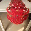 Christmas Candle Embroidered Table Runner
