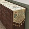 SKU_02_凡而赛-米色【长条桌旗带防滑底】 Vintage Chenille Table Runner