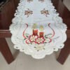 Christmas Candle Embroidered Table Runner