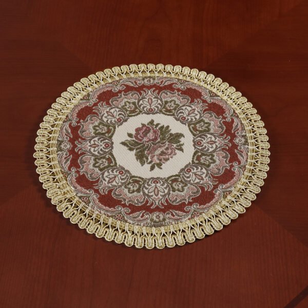 Gold Silver Embroidered Table Mat